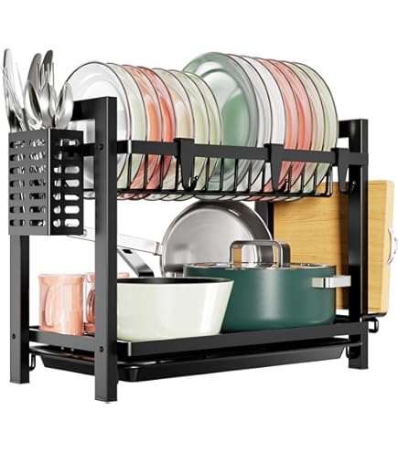 Joeji's Kitchen Kruidenrek, metaal, wandrek, kruiden, keuken, sterk, 3 m zelfklevend of schroeven, eenvoudig te installeren zonder boren, wandplank, keuken, zwart, 2 stuks