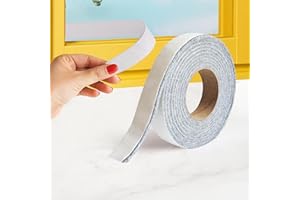 BRKERN 3.5cm x 400cm x 0.5cm Fenster Kondenswasser Absorber – 5mm Filzstreifen zuschneidbar, Anti-Kondenswasser & Feuchtigkeitsschutz für Fenster, Spiegel & Badezimmer, Feuchtigkeitsabsorber Winter (Grau)