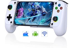 FANXIEAST Versatile Wireless Mobile Gaming Controller for iPhone/Android,Phone Controller with Hall Effect Joystick,iPhone Controller with Dynamic RGB,TUROB,Wake Up,Phone Game Controller for Xbox,Steam