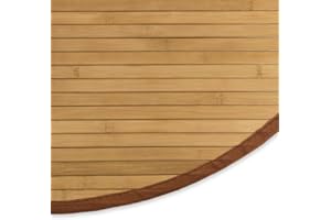 Homestyle4u Bambusowa mata okrągła brązowa, pojedyncza