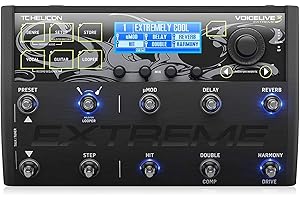 TC Helicon VOICELIVE 3 EXTREME Unübertroffenes Gesangs- und Gitarreneffekt-Performance-Bodenpedal mit Backing-Tracks, Looping, Automatisierung und Audioaufnahme