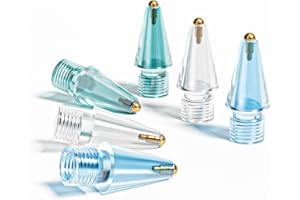 Qreninv 6 Pack Tips for Apple Pencil 1st and 2nd Generation, Precise Control, Assorted Replacement Tips in Multiple Colors, No Wear and Tear, Pen-Like Writing Sensation