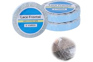 HWEEWANX 3 Rollen Invisible Tape Extensions Kleber Atmungsaktiv, Doppelseitige Tapes Klebestreifen Extensions für Haarverlängerung, Starker Halt für Echthaar, Wasserfest & Schweißfest, 0.8cm*3Yards