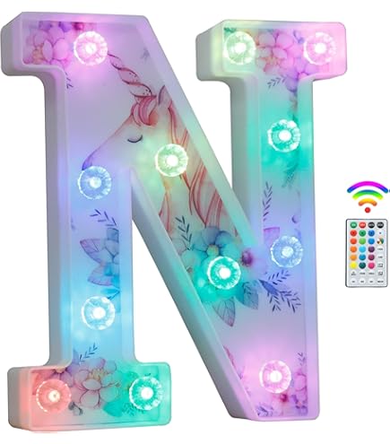 Letras De Color Rosa Iluminadas, Letras Del Alfabeto Con Purpurina, Letras LED De Marquesina, Luz Nocturna Que Funcionan Con Pilas, Para Dormitorio De Niñas, Fiesta De Cumpleaños, Boda, Hogar