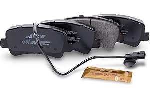 ‎ATEC GERMANY ATEC Germany Bremsbelagsatz Hinterachse inkl. Verschleißwarnkontakt, Bremsbeläge Bremsklötze hinten mit Warnkontakt Verschleißanzeige, 4 Stück