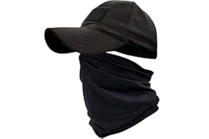 ehsbuy Camo Casquette Homme avec Refroidissement Cache-Cou Casquettes de Baseball Visage Écharpe Armée Tactique Militaire Chapeau Tour de Cou pour Courir Chasse Cyclisme Sports