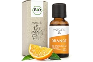 NeoOrganic® Bio Orangenöl (Citrus Aurantii Dulcis) 100% naturrein – aus echten Orangen kaltgepresst - Orangenöl zum Verzehr -