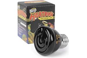 Adiwo Lámpara de Calor para Reptiles, E27 60W Bombilla de Calor Infrarroja de Cerámica, 220V Negro Bombillas de calefacción para Reptiles Vida 20.000 Horas para Anfibio, Lagartos, Tortuga, Serpiente