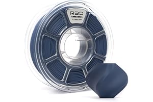 R3D Filamento 3D PLA da 1,75 mm, 0-370 mm/s, stampa ad alta velocità, precisione dimensionale +/- 0,02 mm, bobina di plastica trasparente da 1 kg, filamento per stampa 3D(Opaco Blu Navy)