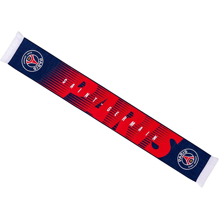 Maillot Psg Écharpe Paris Saint-Germain Officielle PSG - 140 Cm Acrylique - Collection Licenciée Supporteur Collection Club Français