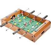 Wooden Foosball 4 Handle-12 Figure Table Match-football Table Game - Footless Wooden Foosball