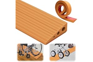 WAPASEZYAR Schwellenrampe, 100x6.5x2.5CM Türschwellenrampen, PVC Rollstuhlrampe, rutschfeste Oberfläche, Gummirampe Auffahrrampe Schwellenrampe für Kinderwagen, Rollstuhl, Rollator oder e Scooter