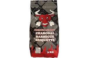 TORO - XL-Grillbriketts, bestehend aus Quebracho Blanco, geeignet für schnelles und langsames Garen, Größe XL, 3 kg