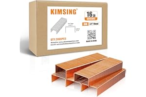 CHINA-TOP SILVER KIMSING 16 Gauge 18 mm Length Carton Closing Staples, 2000 PCS/Box, 34,7 mm Crown, for Cardboard Box Closing (3518 Carton Closing Staples)
