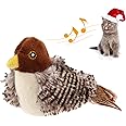 PETGEEK GiGwi Chirping Bird Cat Toys Realistic Bird Plush Toy - Perfect Melody Chaser Cat Toys for Bored Indoor Adult Cats, Best Gift For Birthday, Thanksgiving, Christmas, New Year