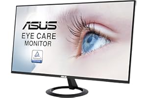 ASUS VZ24EHE Monitor 24”, FullHD (1920x1080), 75Hz, IPS, HDMI, Eye Care, Adaptive Sync, FreeSync, Riduzione Luce Blu, Flicker Free, Design Ultra Slim, Nero