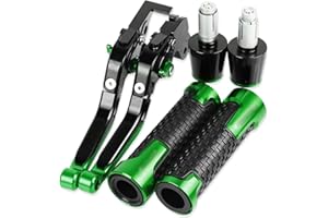 YXSM pour Kawasaki Z900 2017-2023 Moto CNC Accessoires Frein Leviers d'embrayage Guidon Réglable Pliant Extensible avec Logo (Couleur : Vert)
