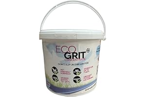 EcoGrit Snow & Ice Melt De-Icing Granules Child Pet Dog Plant & Surfaces Safe | 5Kg Tub + Scoop | Works to -20°C up to 7 Days | Rock Salt Free No Urea