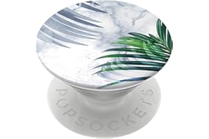 Richmond & Finch PopSocket PopGrip, Support et Grip Universel Extensible pour Tablette ou téléphone. Grip avec Top Interchangeable, Compatible avec Tous Les appareils, marbre Blanc - Fleurs