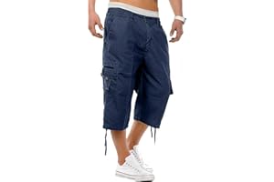 WESTACE ACTIVE Mens Big King Size Casual Cool Smart Multi Pocket Cargo 3/4 Shorts Full Fit New 2XL 3XL 4XL 5XL 6XL