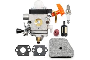 Ollanoos 41801200607 Carburettor Kits, Replacement for Stihl FS87 FS87R FS90 FS90R FS100 FS110 FS110X FS130R FS130 HL100 KM90 KM100, Replaces 41401242800 41801200608 41801200610