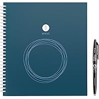 Rocketbook Wave Smart Reusable Notebook - Upload Notes Using iOS/Andriod App and Then Microwave To Clear All Pages and Start 