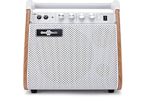 GEAR4MUSIC VISIONAMP Amplificateur pour Batterie et Clavier, Blanc