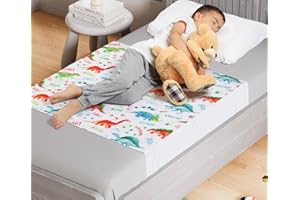 LYNMARK Alèse d'apprentissage de la propreté avec plis, protège-matelas pour une protection 100 % imperméable | Dinosaure | Sauveur de sauvetage pour matelas, excellent pour l'apprentissage de la propreté |