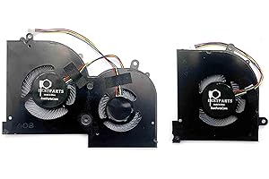 Upgraded BestParts CPU+GPU Cooling Fan Replacement for MSI GS65 Stealth, WS65, P65 Creator (Intel Core 8TH Gen), MS-16Q1 MS-16Q2 MS-16Q3, Upgraded 61 and 88 Blades (Pair Fan)