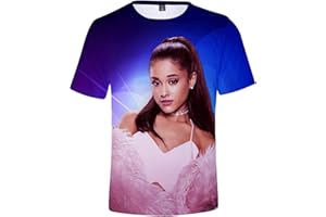 JFLY Ariana Grande Drucken Mädchen Junge T-Shirt Niedliches Hemd Lässig Lose Sänger Kurzarm Paar Kleidung XXS-4XL