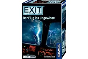 KOSMOS 691769 EXIT – Das Spiel – Der Flug ins Ungewisse, Level: Einsteiger, Escape Room Spiel, EXIT Game für 1–4 Spieler ab 10 Jahren, einmaliges Gesellschaftsspiel
