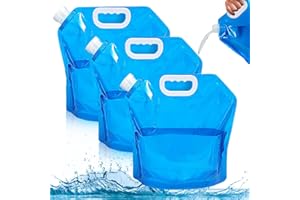 YISKY Portable Plastic Water Bag, 3 Packs Collapsible Water Container, 10L Portable Water Container, Outdoor Folding Water Bag Car Water Carrier Container for Sport Camping Hiking Picnic BBQ