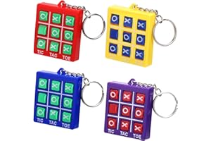 ‎FENTAR Fentar Tic Tac Toe Spiel Schlüsselanhänger Kinder, 4Stk Mini Rucksack Schlüsselanhänger, Mitgebsel Kindergeburtstag Tik Tak Toe, Party-mitgebsel, Mini Schlüsselanhänger für Jungen Mädchen Gastgeschenk