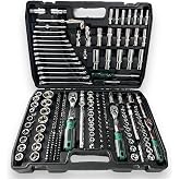 Full Professional Germany 72 Teeth Oblique Ratchet 216 Pieces Socket Set Auto Repairman Full Set 1/2-3/8-1/4