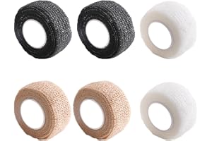VIOLOTORIS 6 Rolls 1inch Kinesiology Tape, Sports Tape, Skin Tape Breathable Bandage Wrap Finger Protection Elbow Pets Self Adhesive