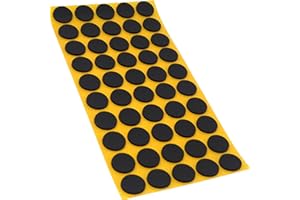 Adsamm® / 50 x antiscivolo autoadesivi/neri/Ø 20 mm/tondi/piedini adesivi antisdrucciolo in gomma espansa EPDM/cuscinetti protettivi per arredi Adsamm® Quality