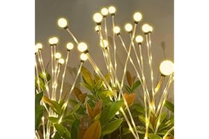 KALAHOL Solar Lights Outdoor Garden, 2 Pack LED Firefly Solar Lights, 2 Modes IP65 Waterproof Solar Garden Lights, Outdoor Solar Lights for Pathway Yard Garden