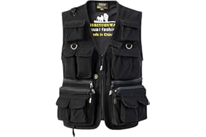 SUSHIMIAN Gilet da Pesca da Uomo Multi-Tasche Giubbotti Senza Maniche da Lavoro Gilet da Caccia Fotografia Gilet Sportivo da Trekking