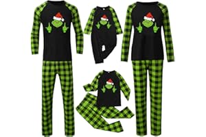 Tomortsun Weihnachtspyjama Familie Set Weihnachtsoutfit Familie Pyjama Passender Weihnachten Familien Schlafanzug für Herren Damen Kinder Baby Nachtwäsche Christmas Hausanzug