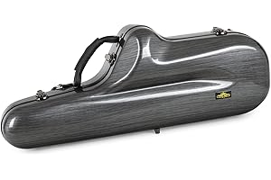 Lechgold Deluxe Koffer für Tenor-Saxophon - Stabiles Hardcase für Tenorsaxophone - Thermopolsterung für Instrument, S-Bogen, Mundstück und Zubehör - Rucksackgarnitur - Coole Carbon-Optik