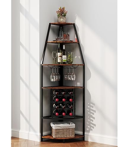 Amazon Tier Bottle Shelf Modern 3-Tier LED Lighted Liquor Bottle