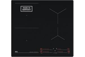 AEG Induktionskochfeld 60cm, Made in Germany, 4 Flex-Kochzonen mit Kratzresistenter SaphirMatt-Oberfläche, SenseBoil verhindert Überkochen, Bridge-Kombination 2er Zonen, Hob²Hood, TI64IB1FIZ