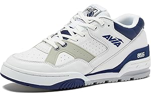Avia 855 Basketball Shoes for Men and Women, Low Top Retro Sneakers for Indoor or Outdoor, Street or Court, Sizes 4.5 to 15, Blue and White, Green and Cream, or Grey and All White Shoes for Men