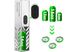 YUCHENGTECH Elektrischer Dosenpresse für 200-500ml Dosen/200-330ml Wasserflaschen aus Kunststoff Wandmontierte Automatische Dosenbrecher Schwerer Dosenzerkleinerer