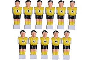 1a-sports Charlsten 11 Football Figures for 16 mm Bars Including Screws and Nuts Complete Set (Yellow/Black)