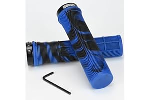 KOOOGEAR Manubrio per bicicletta,22 mm manopole per bicicletta in gomma antiscivolo con blocco in alluminio,Struttura ergonomica per bicicletta MTB MXB