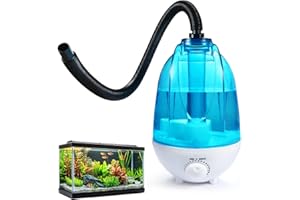 KENSBRO Umidificatore per Terrario 4L - Nebbia 300mL/h con Luce Notturna 7 Colori | Tubo Regolabile 40-160cm | Ultra Silenzioso (<35dB) | Per Rettili, Anfibi e Piante Tropicali