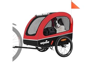 Sepnine Hundeanhänger für Fahrrad,Fahrradanhänger Hunde,Mit Reflektor und Bremse,600D Oxford Canvas Geschützt vor Regen,Maximale Belastung 40kg