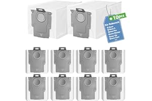 HOWEKUZE 10 Stück Staubbeutel für Roborock QV 35S/35A/Saros 10R/Qrevo Curv/Qrevo S5V/Q Revo/Qrevo S/Qrevo Pro/Qrevo Slim/Qrevo Maste/Qrevo Edge/S8 MaxV Ultra,Kompatibel Ersatz Zubehör Staubsaugerbeutel