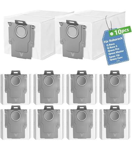 Kit d'accessoires de 24 pièces pour robot nettoyeur Roborock Qrevo Curv/Edge, avec brosse principale, brosses latérales, filtres HEPA, serpillères, sacs à poussière pour aspirateur (Qrevo Curv/Edge